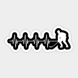 Ice Hockey Heartbeat w Sticker